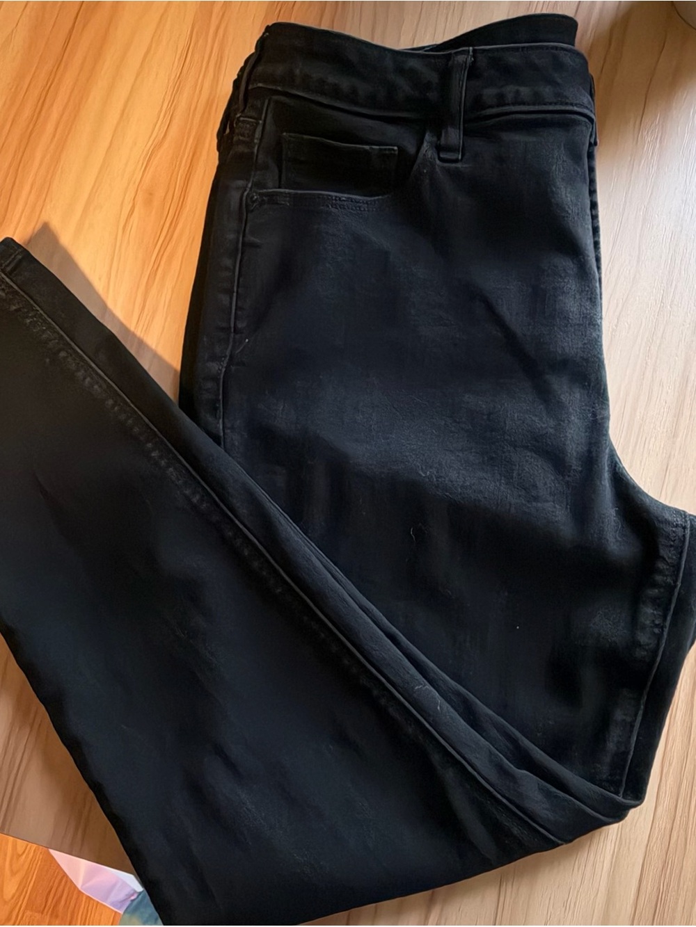 Old Navy Women’s Black Rockstar Super Skinny Smooth Pocket Jeans
